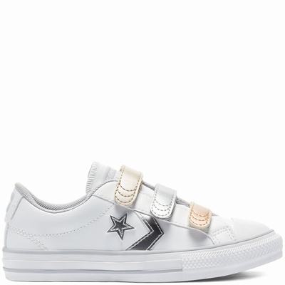 Gyerek Converse Metallic Leather Easy-On Star Player Tornacipő CO2689301 Fehér/Metal